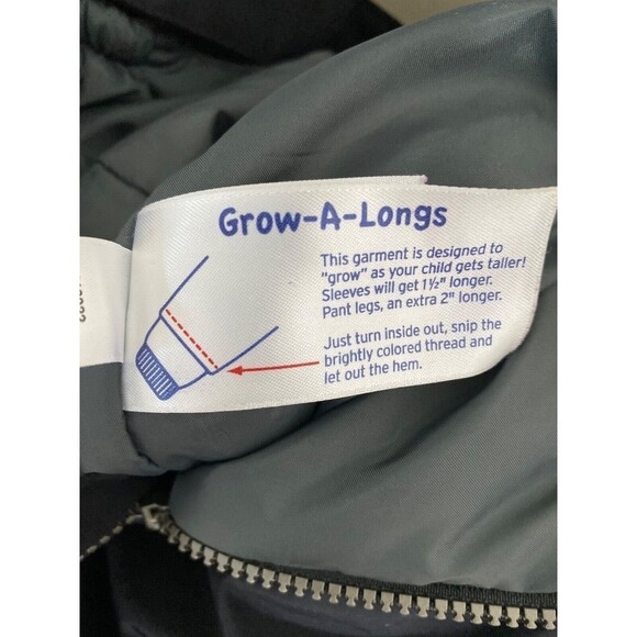 LANDS' End Kids Squall Waterproof Iron Knee Bibs Snow Pants Bib Overall Large 12 - Picture 5 of 8